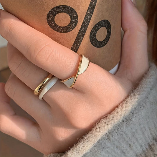 2-Piece Elegant Vintage Stacking Ring Set