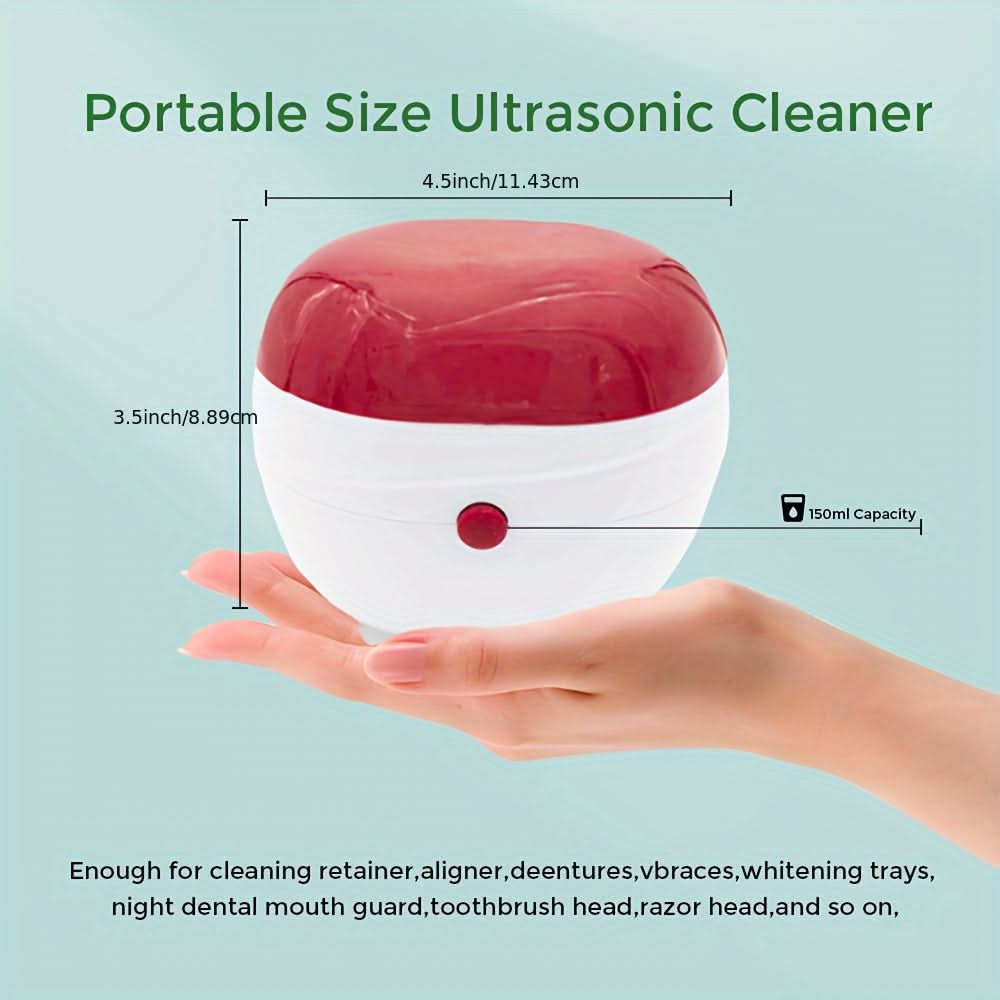 Portable Ultrasonic Denture Cleaner for Jewelry