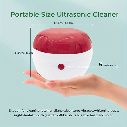 Portable Ultrasonic Denture Cleaner for Jewelry