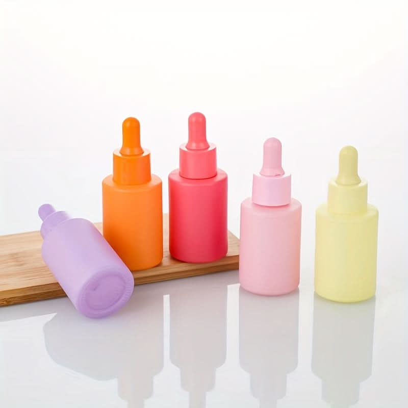 7pcs Frosted Glass Dropper Bottles Set – Essential Oil Containers