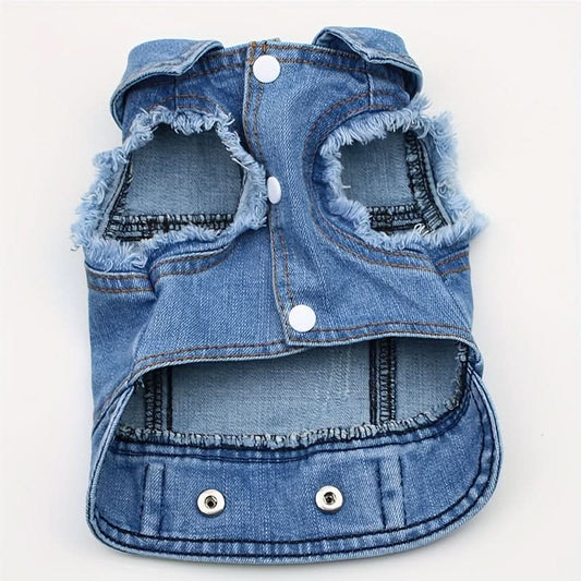 Dog Denim Vest for Small Dogs, Spring & Autumn
