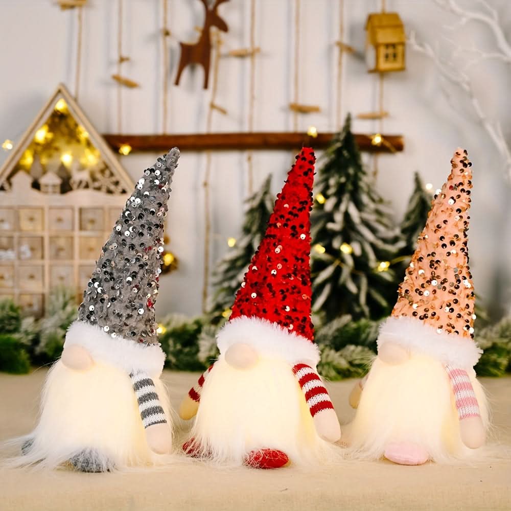 3-Piece Christmas Gnome Decor Set - Cute & Cozy