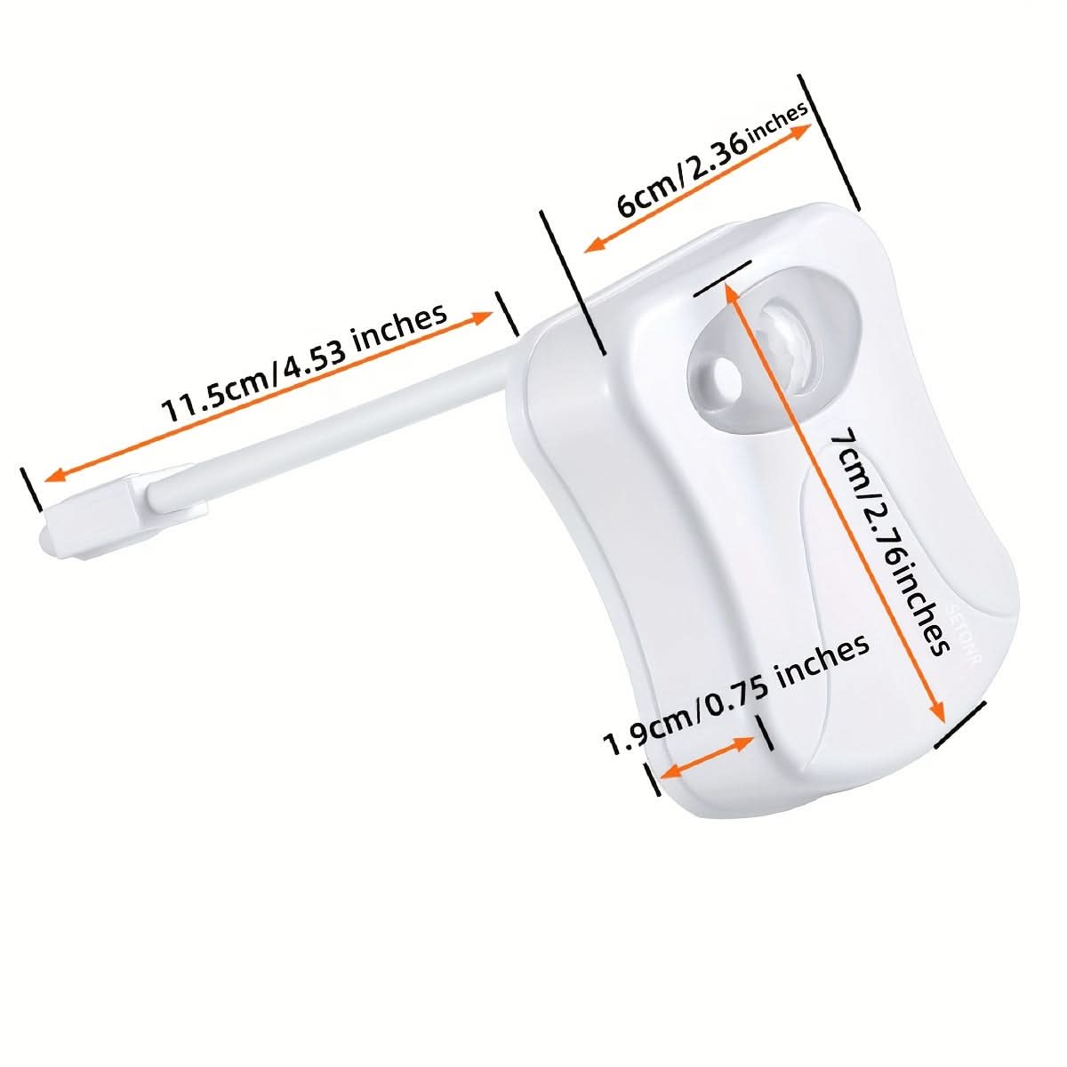 2-Pack 16-Color Motion Sensor Toilet Seat Light