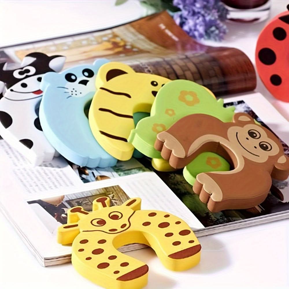 2 pc Anti-Pinch Door Stopper for Kids – Cartoon Safety Door Clamp