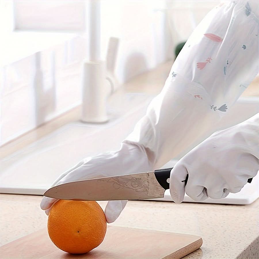 Reusable Long-Sleeve Waterproof Cleaning Gloves