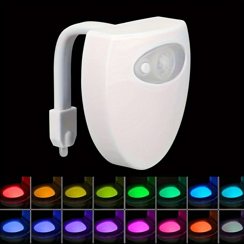 Motion Sensor LED Toilet Night Light, 16 Colors