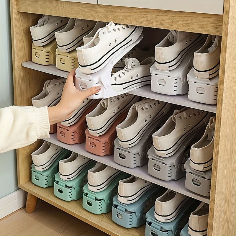 Adjustable Plastic Shoe Racks – Space-Saving & Durable