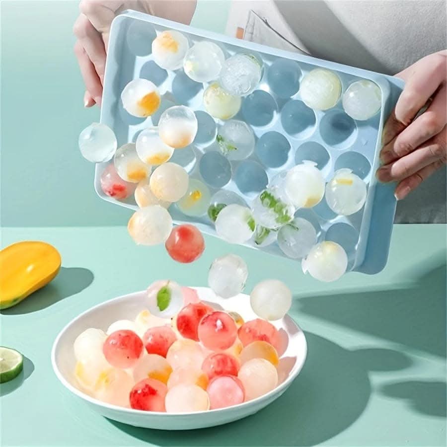 33-Grid Round Ice Cube Tray