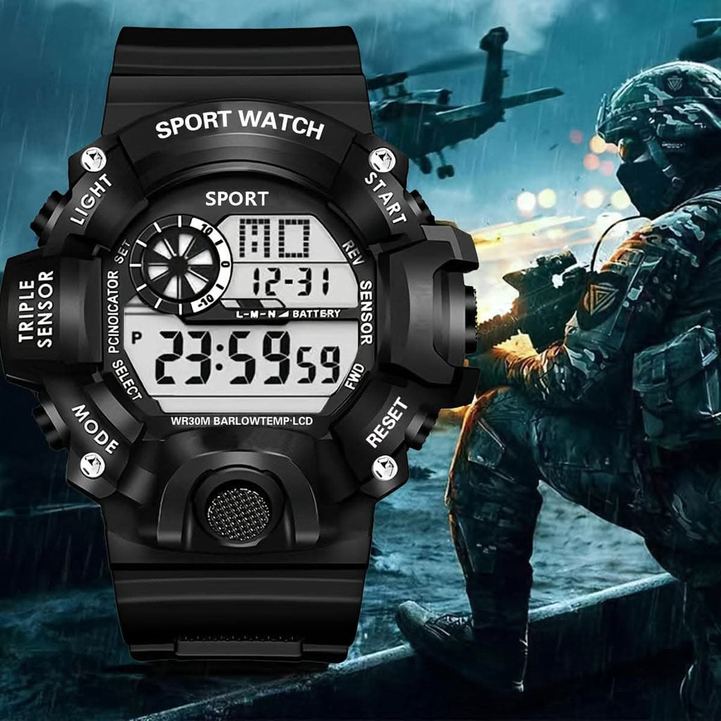 Trendy Men's Multi-Functional Electronic Watch