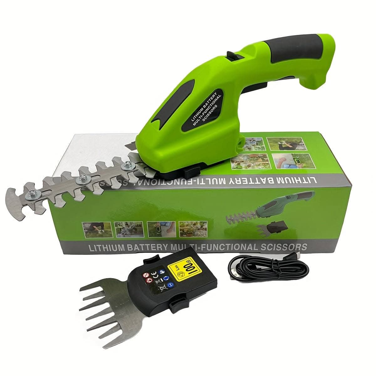 7.2V 2-in-1 Electric Handheld Hedge Trimmer & Pruning Shears