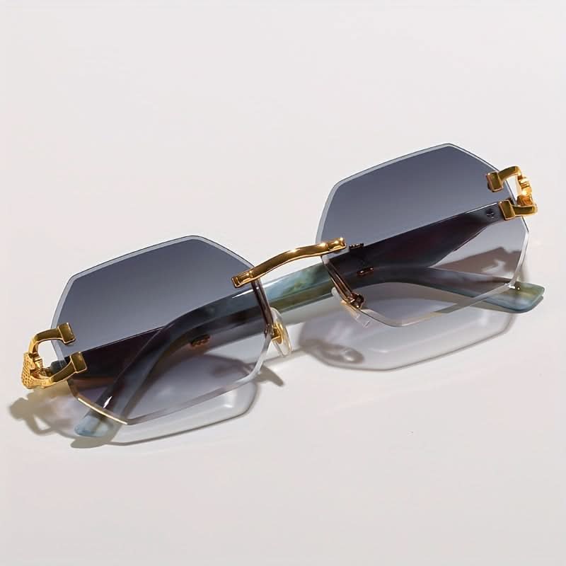 Classic Fashion Multi-Polygon Metal Glasses – Trendy Unisex Accessory