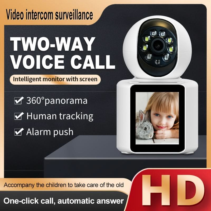 2MP HD Wireless PTZ Security Camera, 1080P WiFi, Two-Way Audio