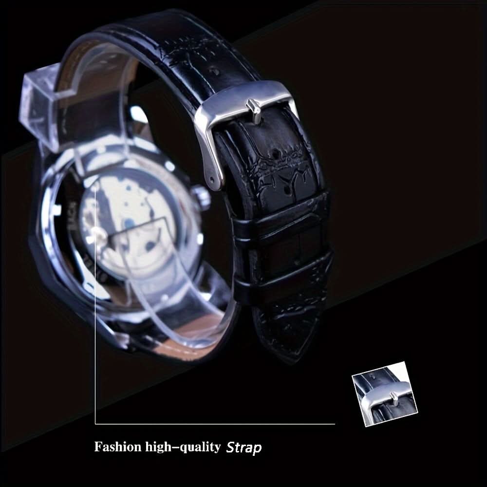 Luxury Men’s Skeleton Mechanical Wristwatch