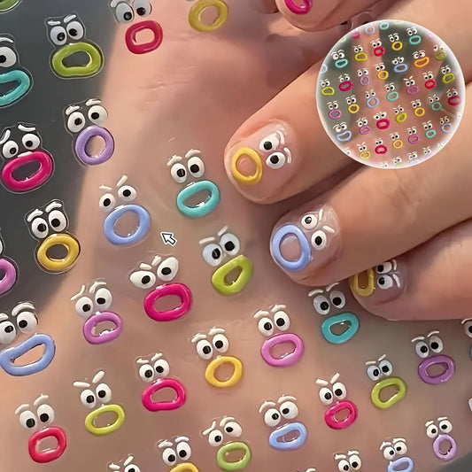 20pcs 5D Cartoon Nail Art Stickers-Self Adhesive