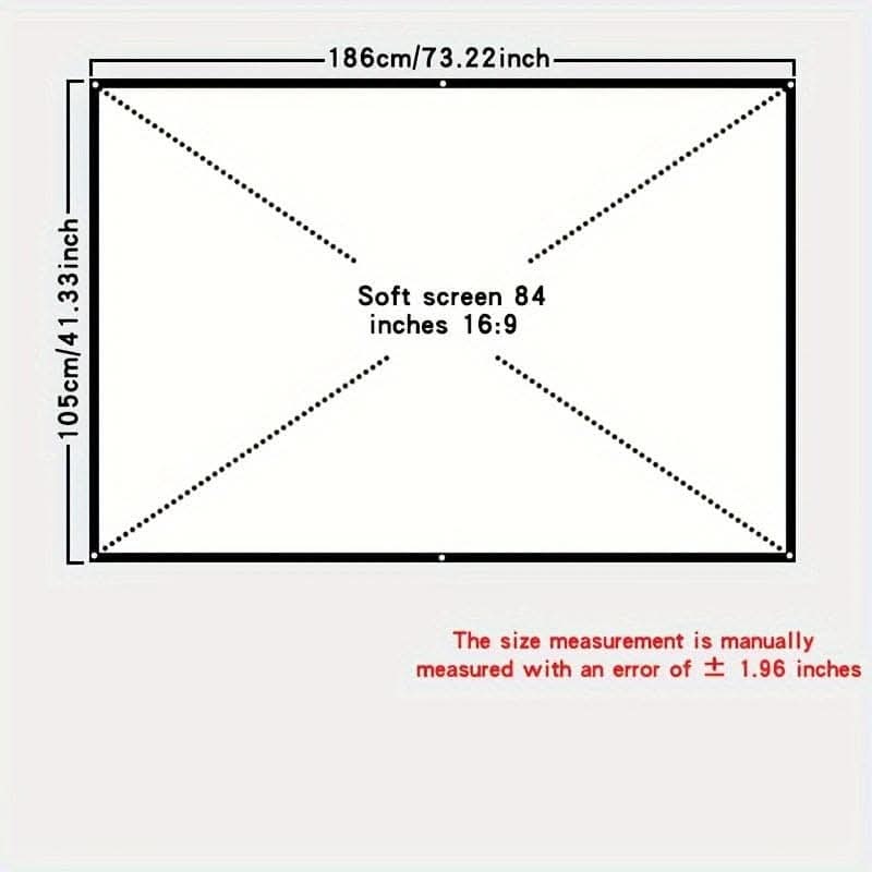 Portable 72/84/100 Inch HD Projection Screen