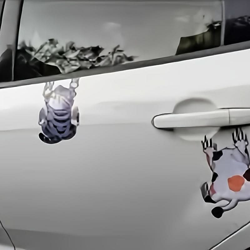 Cartoon Cat Car Sticker – Cute Pet Decal for Car Body & Motorcycle