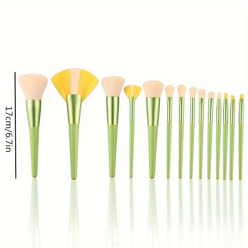 14-Piece Floral Makeup Brush Set, Professional
