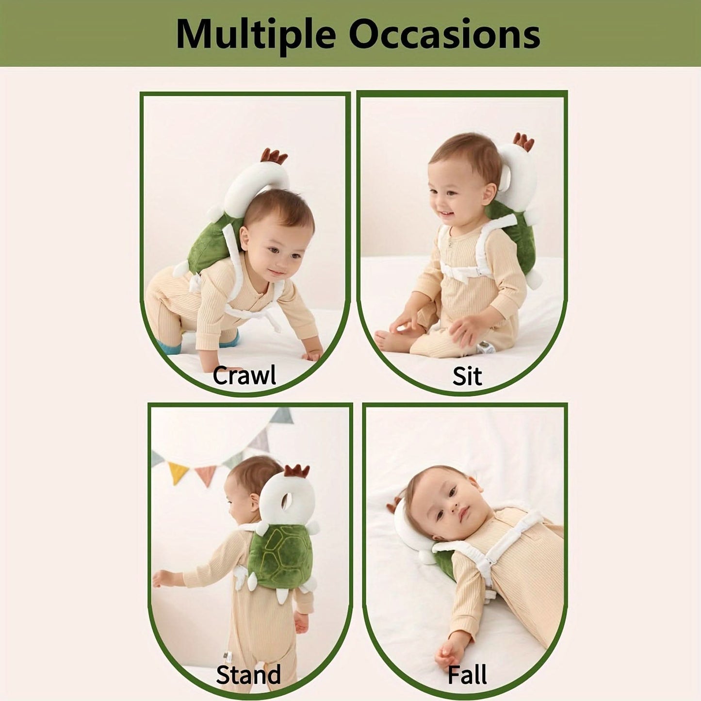 Cute Turtle Anti-Collision Pillow for Toddlers