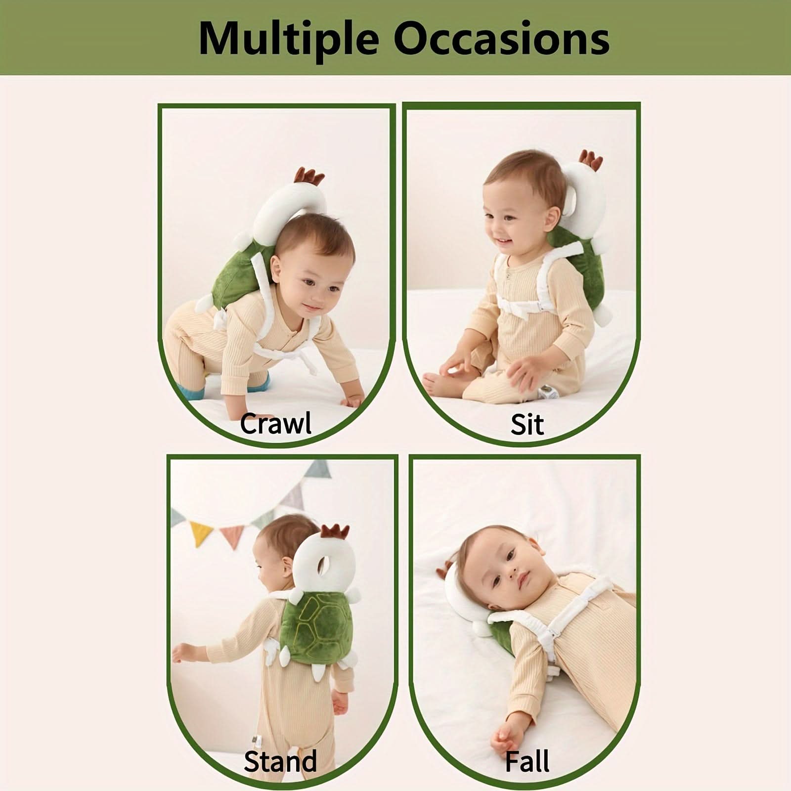 Cute Turtle Anti-Collision Pillow for Toddlers