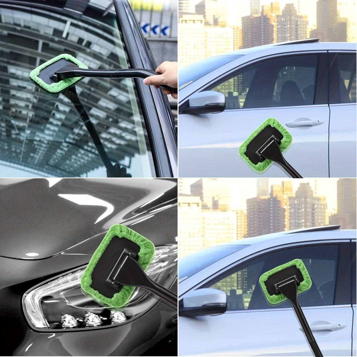 Long Handle Car Windshield Cleaner – Easy-Grip Glass Cleaning Tool