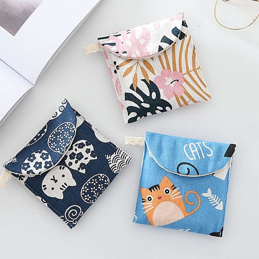 Portable Sanitary Napkin Storage Bag - Cute Multi-Use Organizer