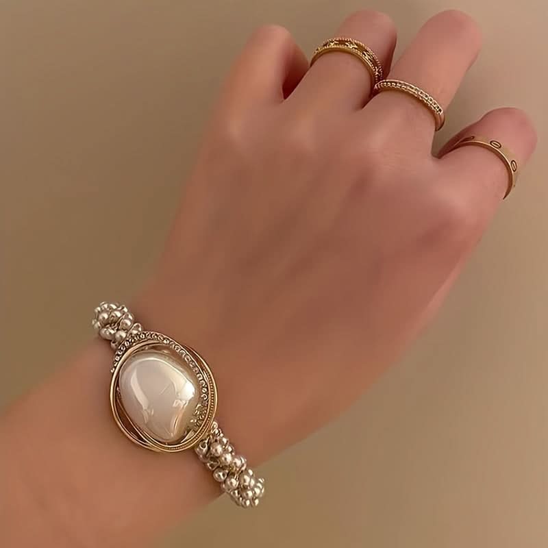 Elegant Stretch Hair Loop Headband with Pearls