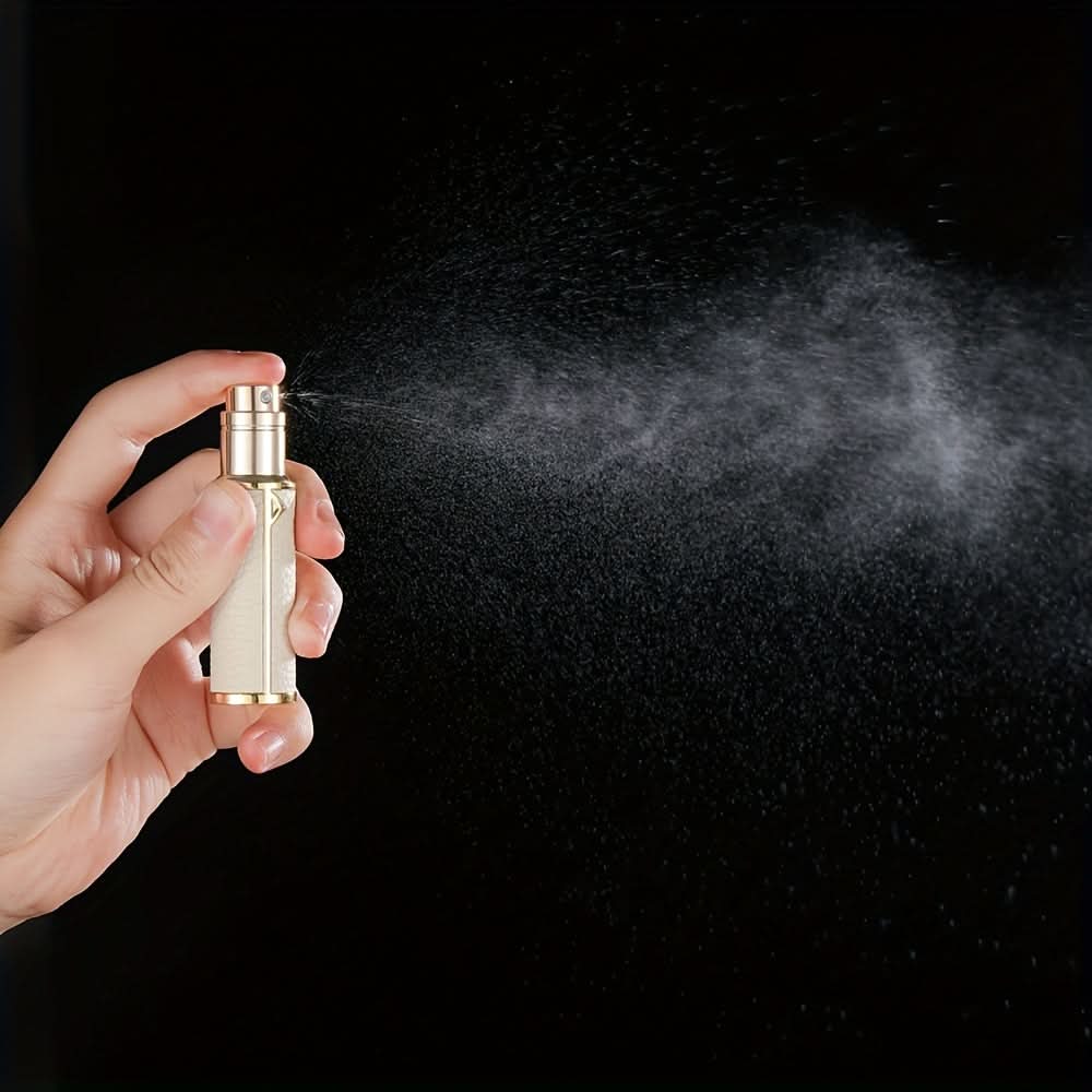 5ml Refillable Leather Perfume Atomizer - Leak-Proof Travel Spray Bottle