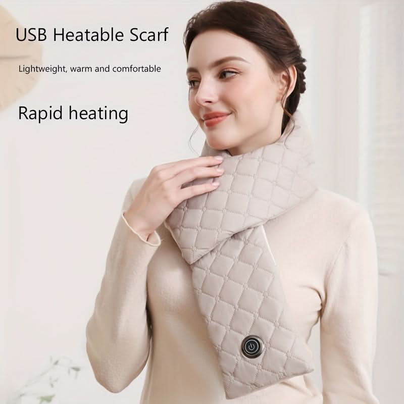 USB Heated Scarf for Women - 3 Temperature Settings