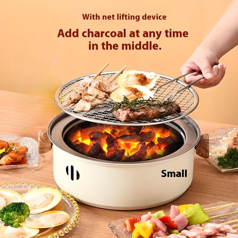 Portable Smokeless Charcoal Grill – Outdoor BBQ & Tea Cooking Stove for Camping