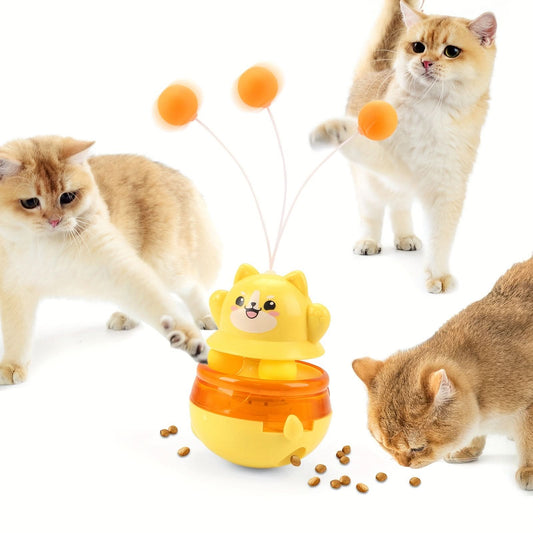 Tease Cat Stick Toy - Self-Stomping Slow Feeder