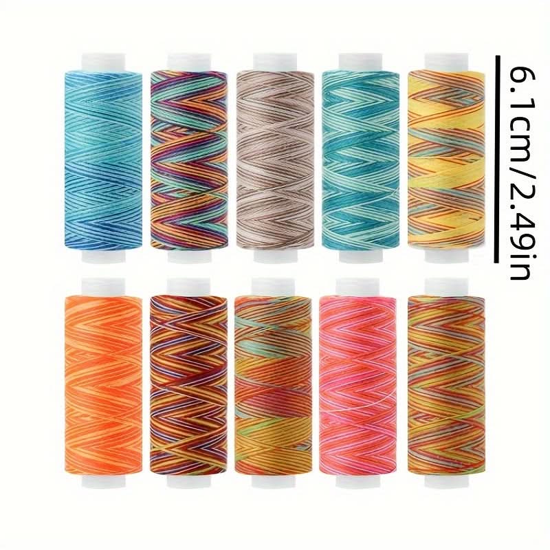 10 Colorful Polyester Sewing Threads for Crafts