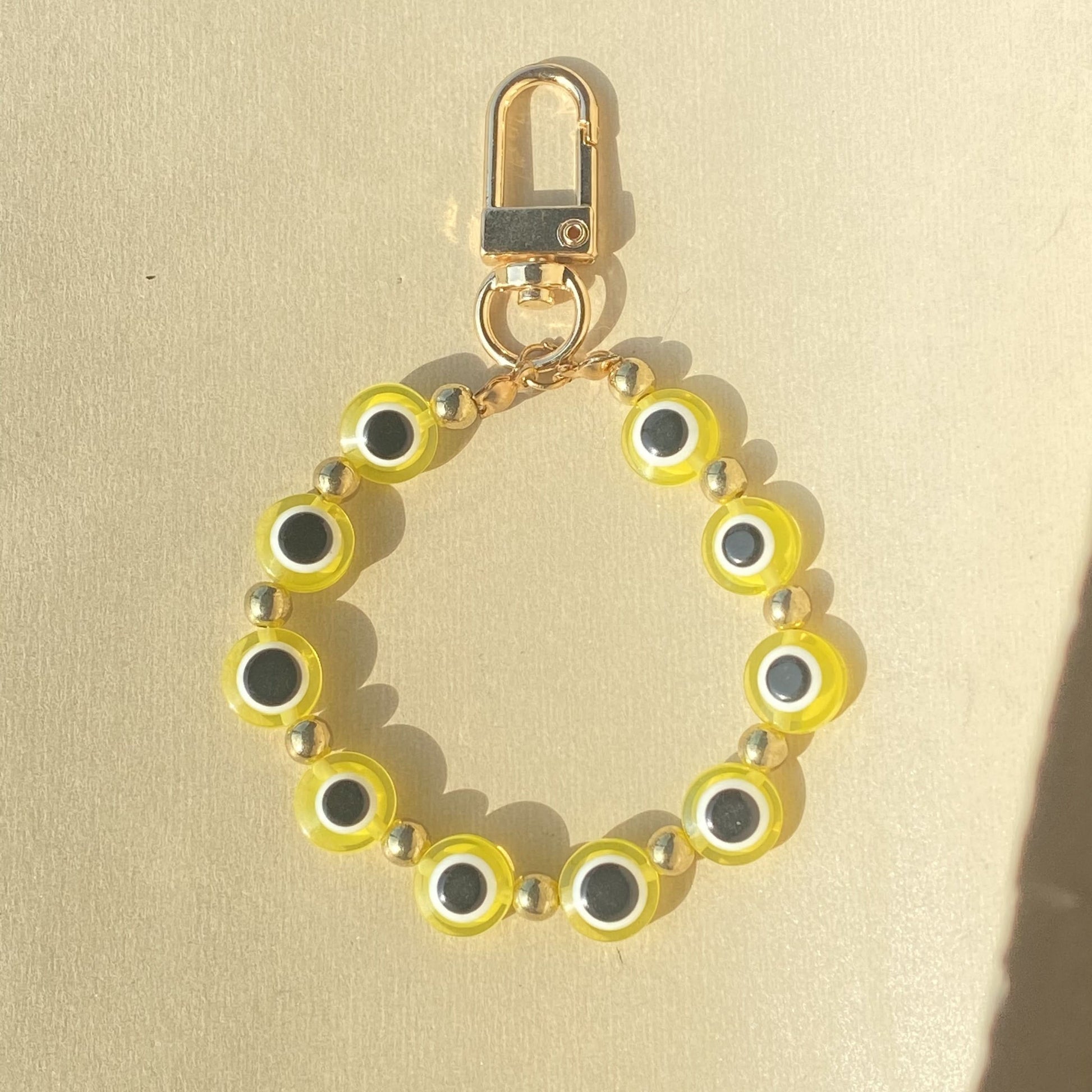 Beaded Evil Eye Phone Lanyard Wristlet Charm