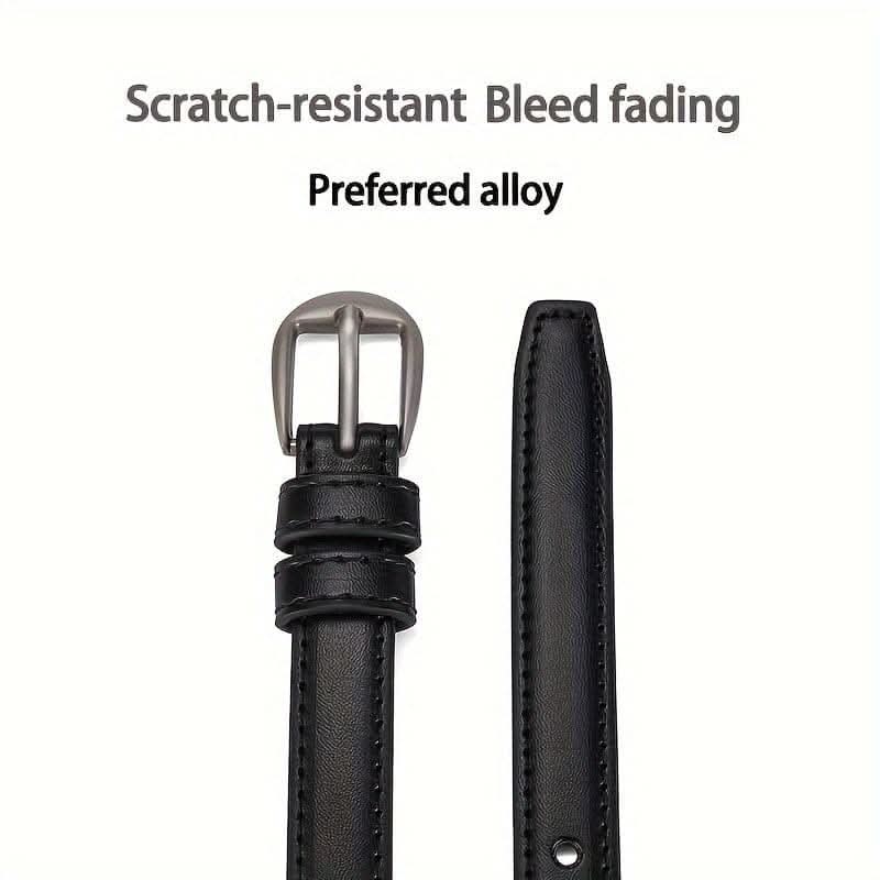Women’s Skinny PU Leather Waist Belt