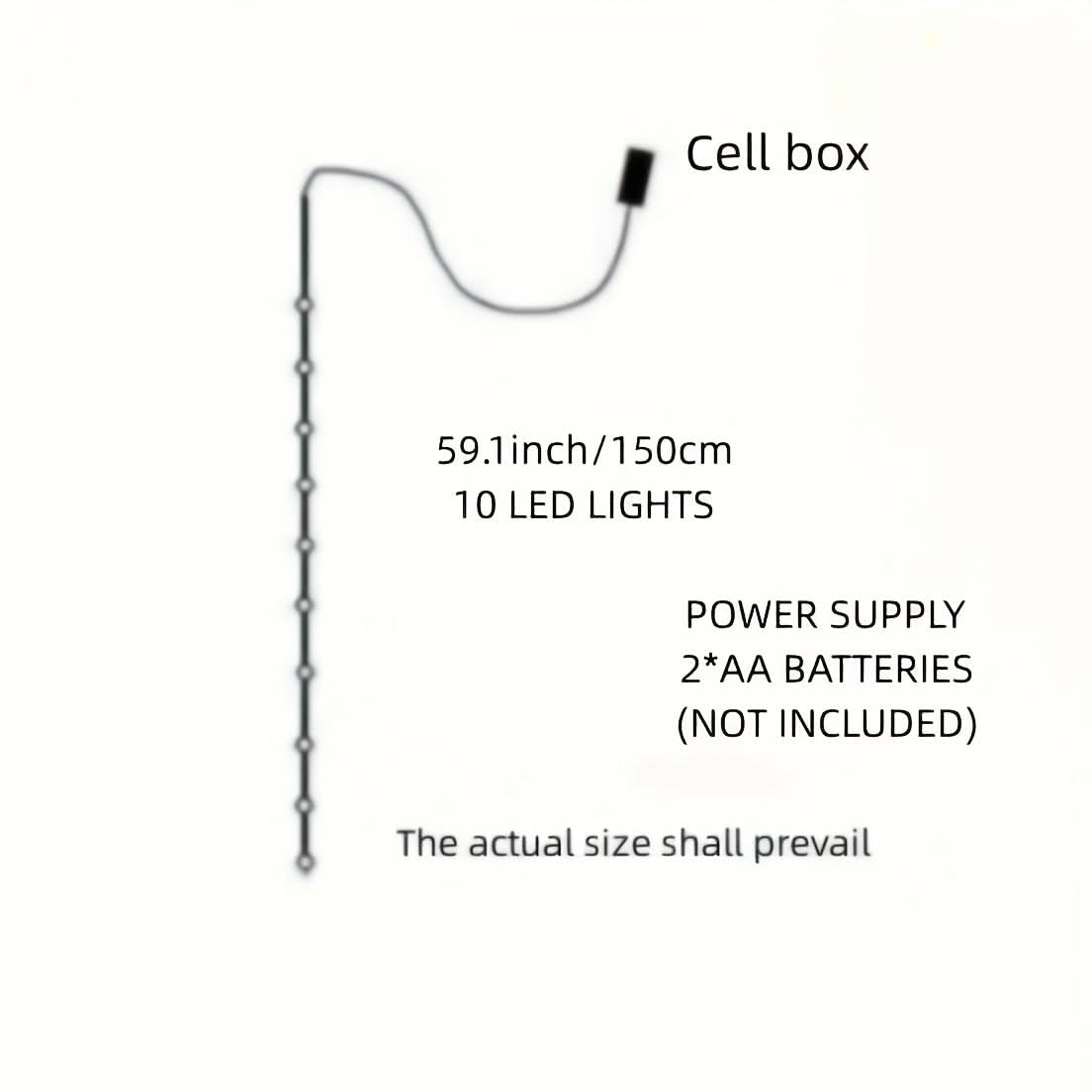 Smile Cloud LED String Lights - Battery-Powered, Christmas, Indoor/Outdoor