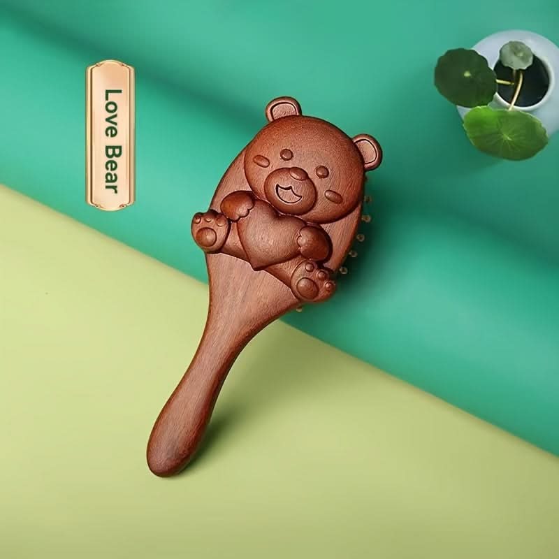 Wooden Bear Air Cushion Hair Brush