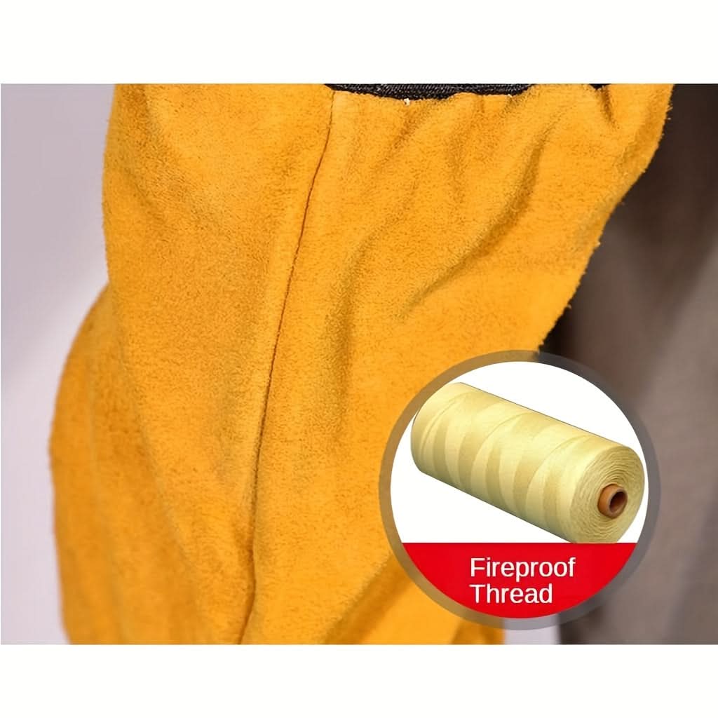 Flame-Resistant Leather Arm Sleeves – Fireproof Safety Gear