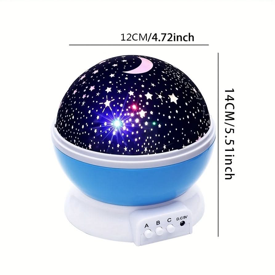 360° Rotating Moon Star Light Projector