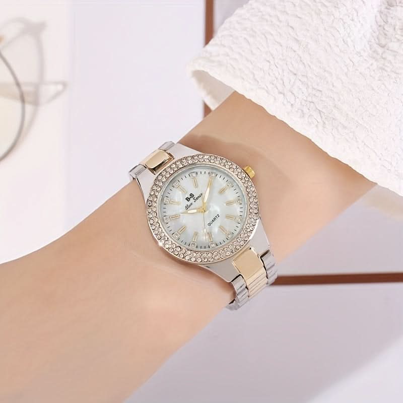 Exquisite Rhinestone Quartz Watch – Sparkling Casual Analog Timepiece