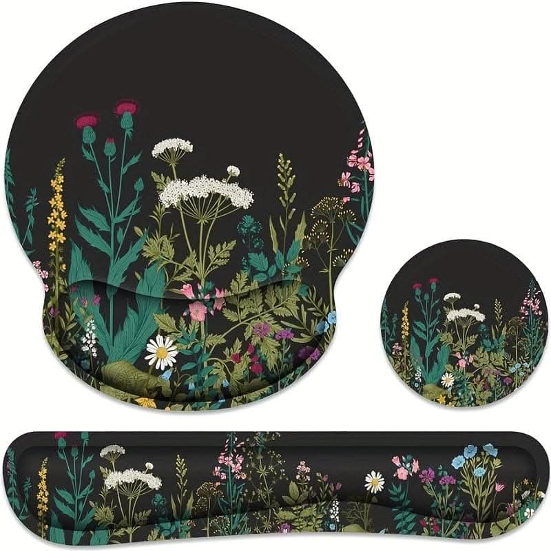 3-Piece Ergonomic Wrist Rest and Mouse Pad Set