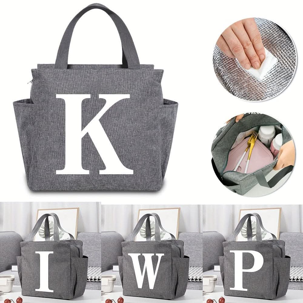 Canvas Insulated Lunch Bag -  Perfect for Office, School, Travel, and Picnic