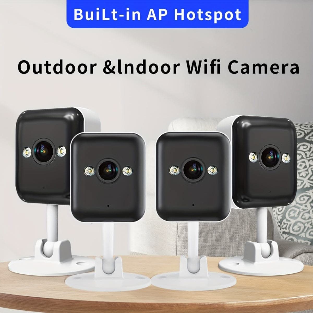 4-Piece 1080P Full HD Wireless Security Camera System