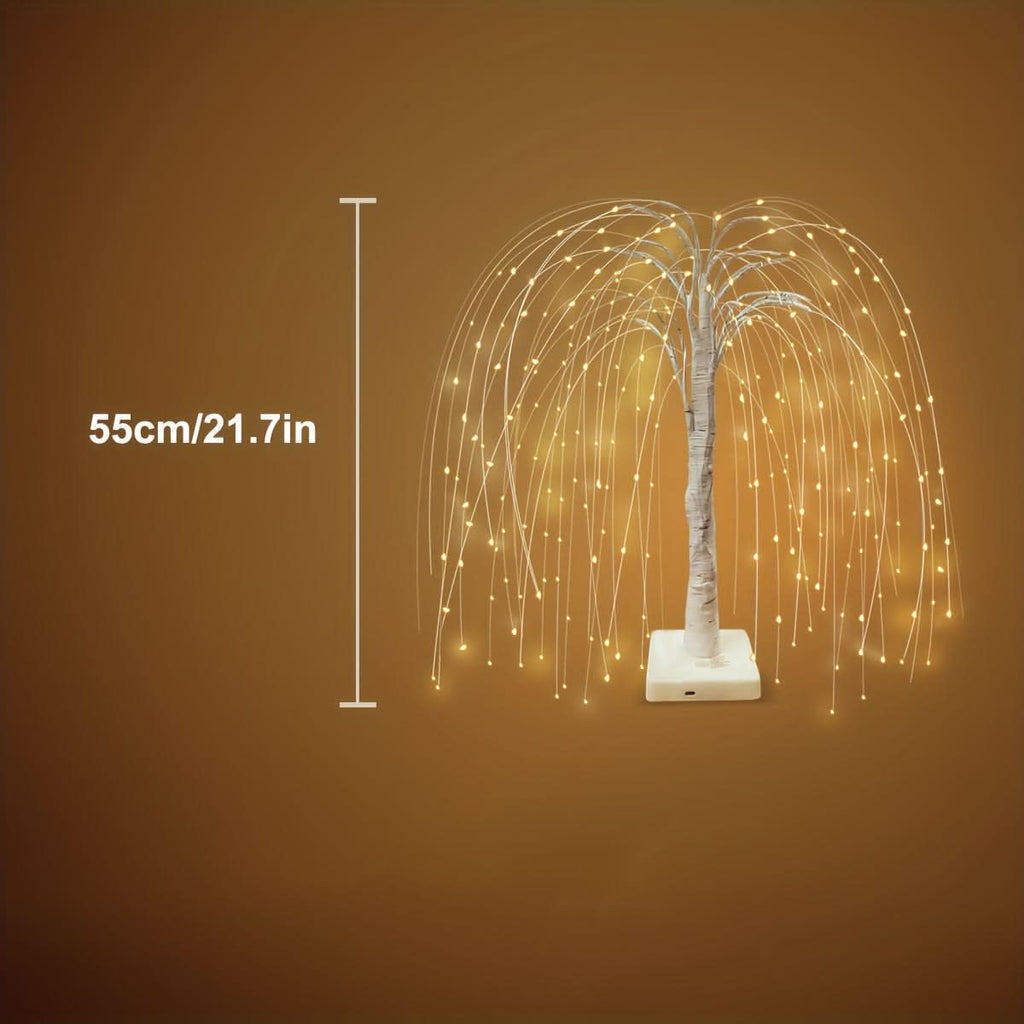 Willow Tree LED Night Light – 8 Modes, USB Powered, Touch Control
