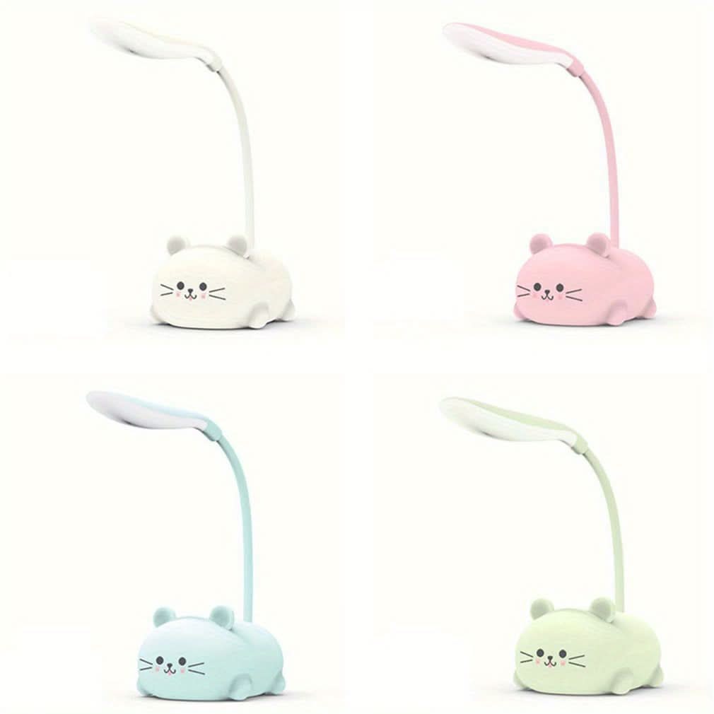 Cute Cartoon Cat LED Table Lamp – USB Rechargeable