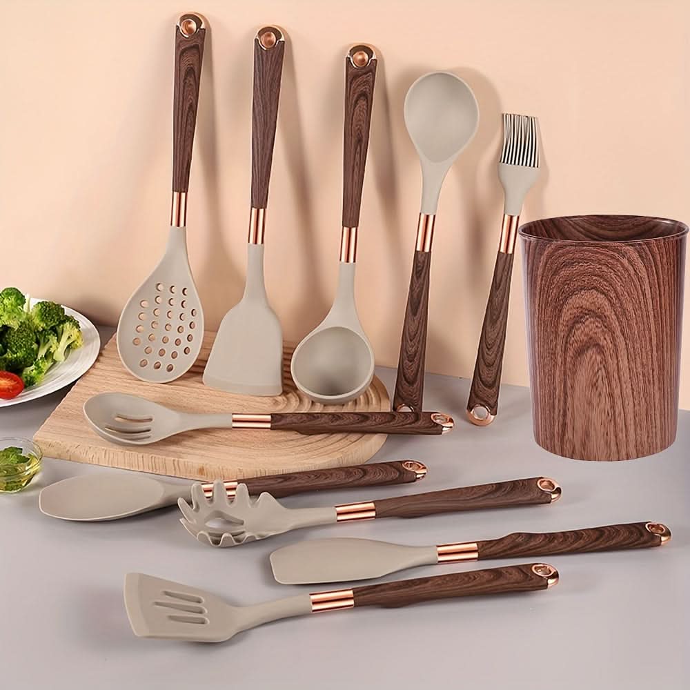 10-Piece Non-Stick Silicone Kitchen Utensils Set