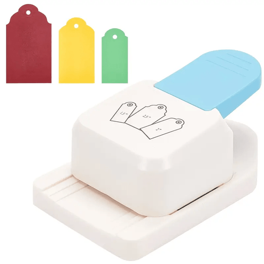 3-in-1 Label Embossing Punch – DIY Craft Corner Cutter & Tag Maker (1.5"–2.5")