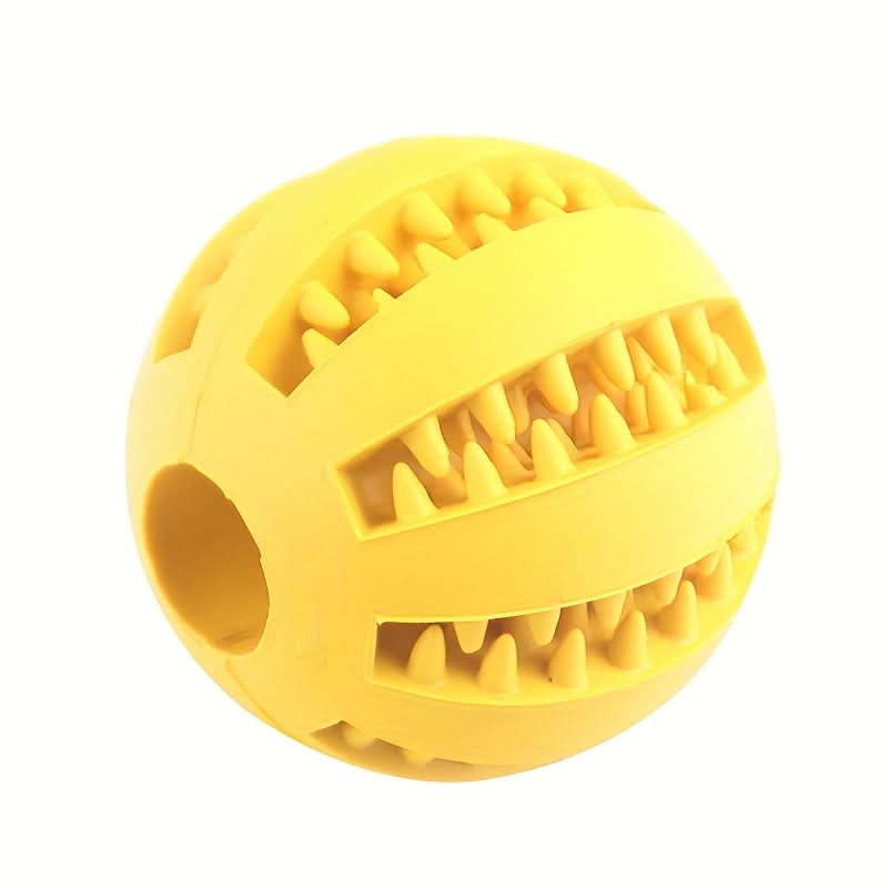 Interactive Rubber Dog Ball Toy – Chew, Dispense, and Clean Teeth