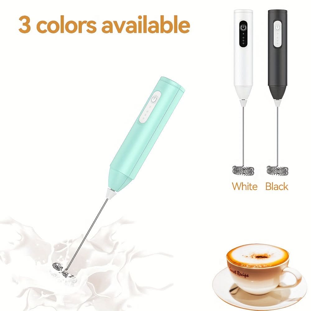USB Rechargeable Electric Milk Frother - 3-Speed