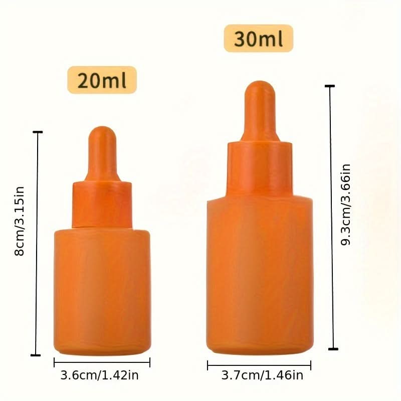 7pcs Frosted Glass Dropper Bottles Set – Essential Oil Containers
