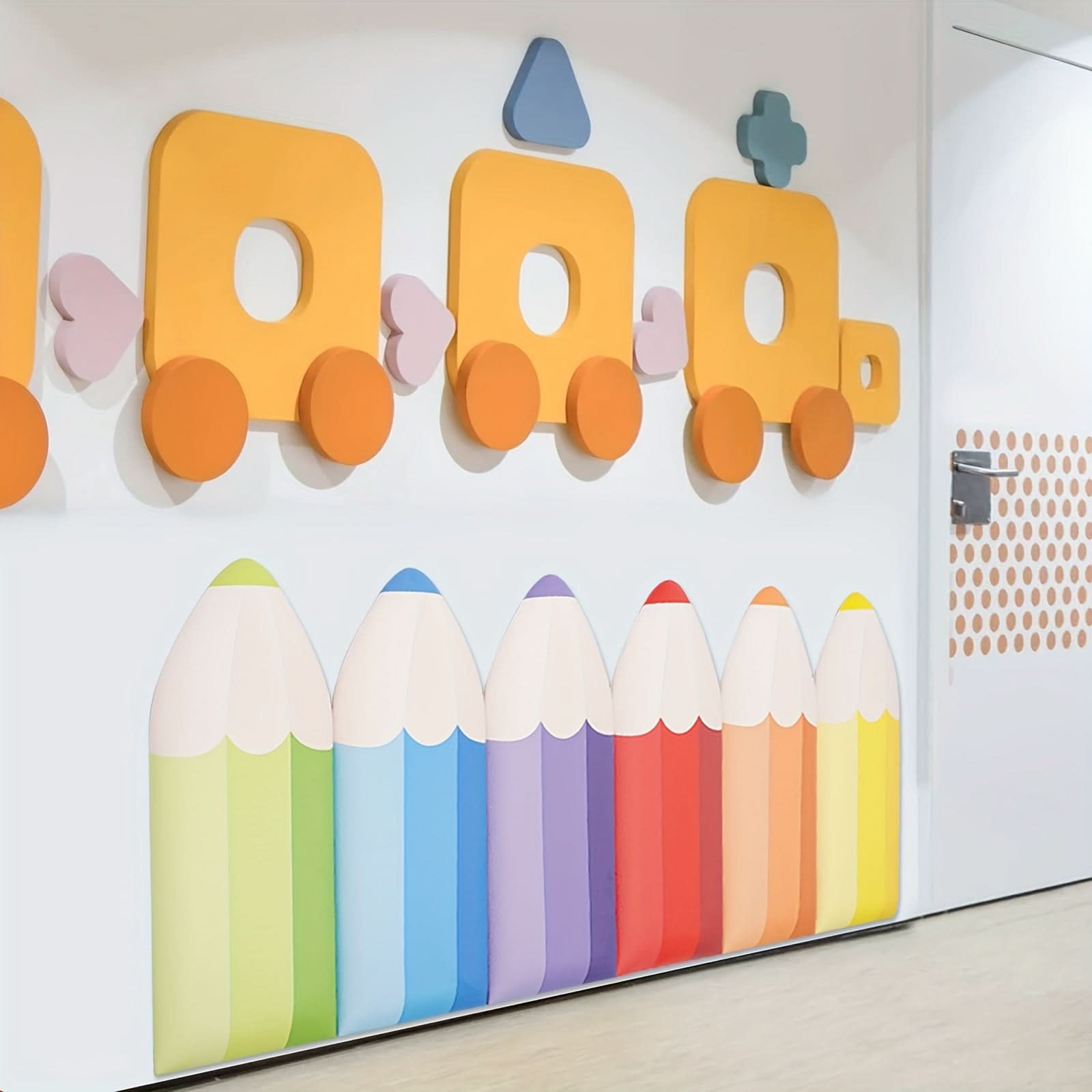 6-Piece 3D Pencil-Shaped Wall Padding