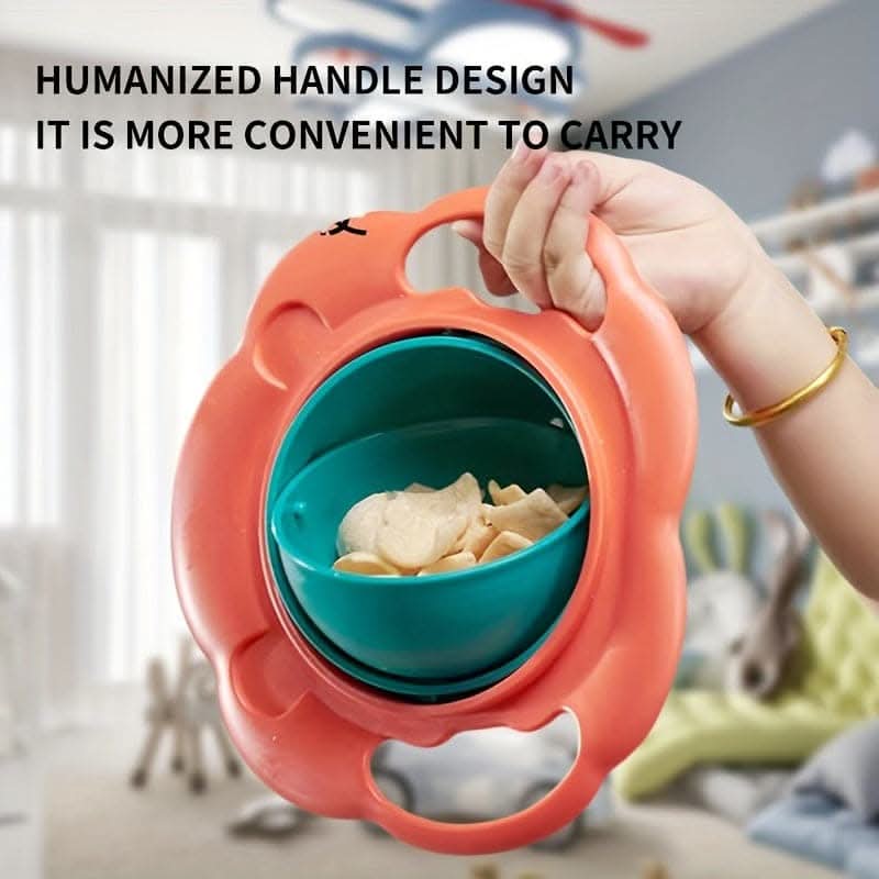 360-degree Rotating Gyroscope Bowl, Lion Bowl, Balance Bowl, Non-slip Eating Bowl